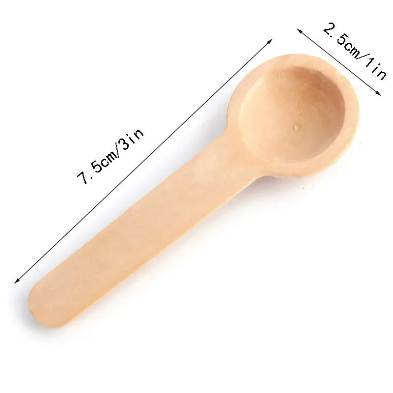 Mini Wooden Spoons Bulk Small Condiments Tiny Jars Spoons for Coffee Condiment Honey Teas Sugar Kitchen Cooking Bath Salt 3 Inch (10Pcs)