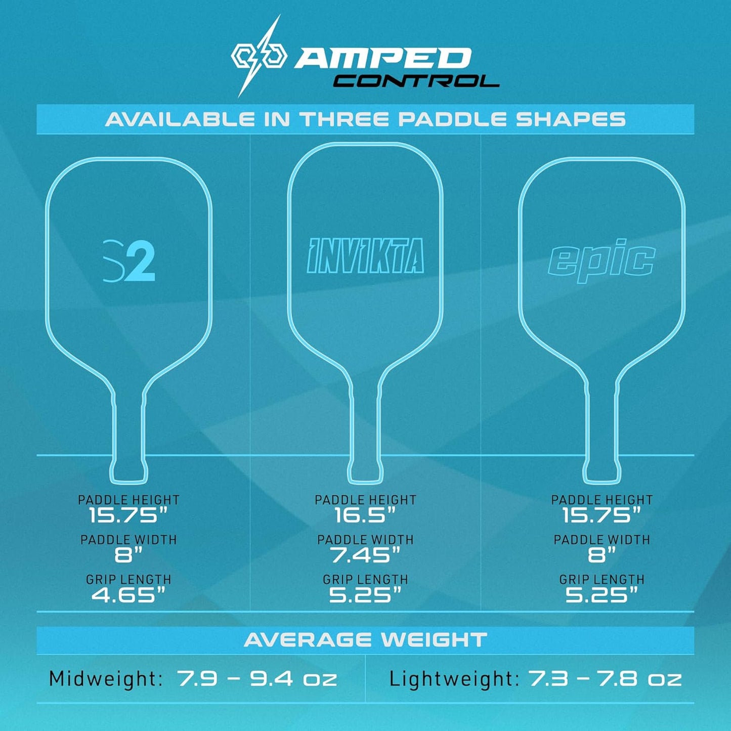 Amped Pickleball Paddle | Assembled in the USA | Amped Control or Amped Pro Fiberglass Pickleball Paddle | Unrivaled Precision & Control