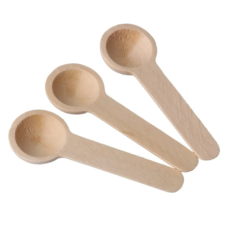 Mini Wooden Spoons Bulk Small Condiments Tiny Jars Spoons for Coffee Condiment Honey Teas Sugar Kitchen Cooking Bath Salt 3 Inch (10Pcs)