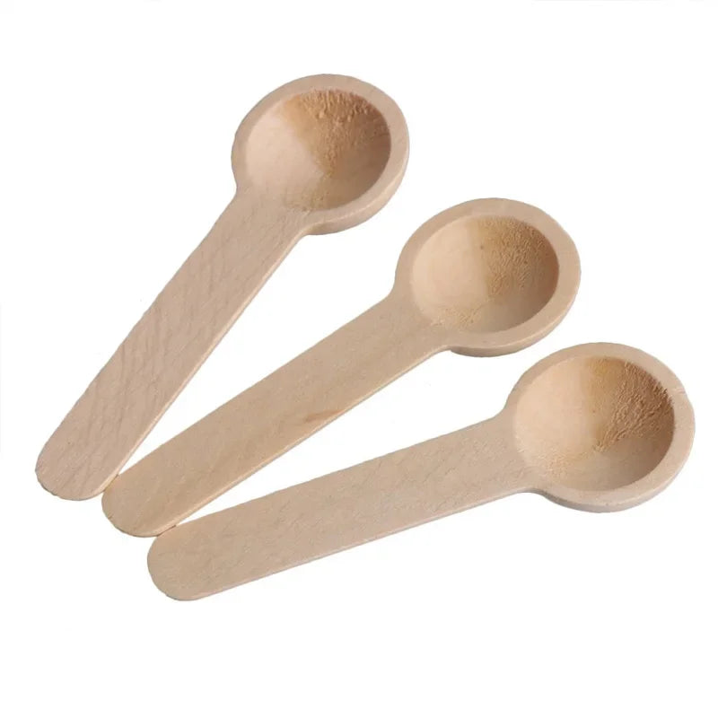Mini Wooden Spoons Bulk Small Condiments Tiny Jars Spoons for Coffee Condiment Honey Teas Sugar Kitchen Cooking Bath Salt 3 Inch (10Pcs)