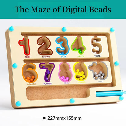 Toys Gifts for 2 3 4 5 Years Old Toddler Girls Boys, Magnetic Color and Number Maze Montessori Toys for 2+ Year Old Kids Birthday Learning Quiet Travel Toy